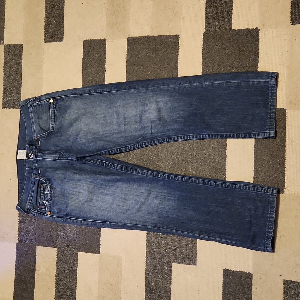 True Religion Dark Blue Wash Straight Leg Baggy Fit Denim Jeans Vintage Y2K